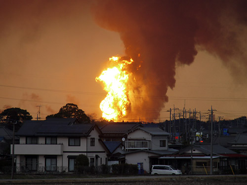 コスモ製油所の火災